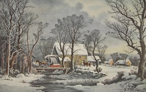 Hiver à la Campagne - Le Vieux Moulin à Grains - American School
